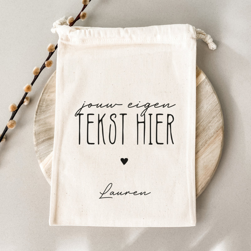 Bewaarzak | Eigen tekst
