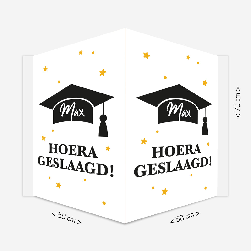 Raambord met naam | Hoera Geslaagd