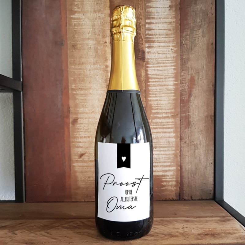 Fles etiket | Proost op Oma