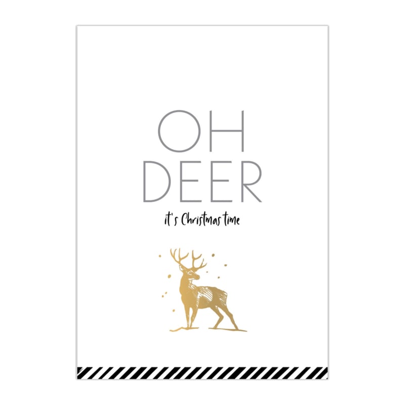 Kerstkaart Oh deer | 5 stuks